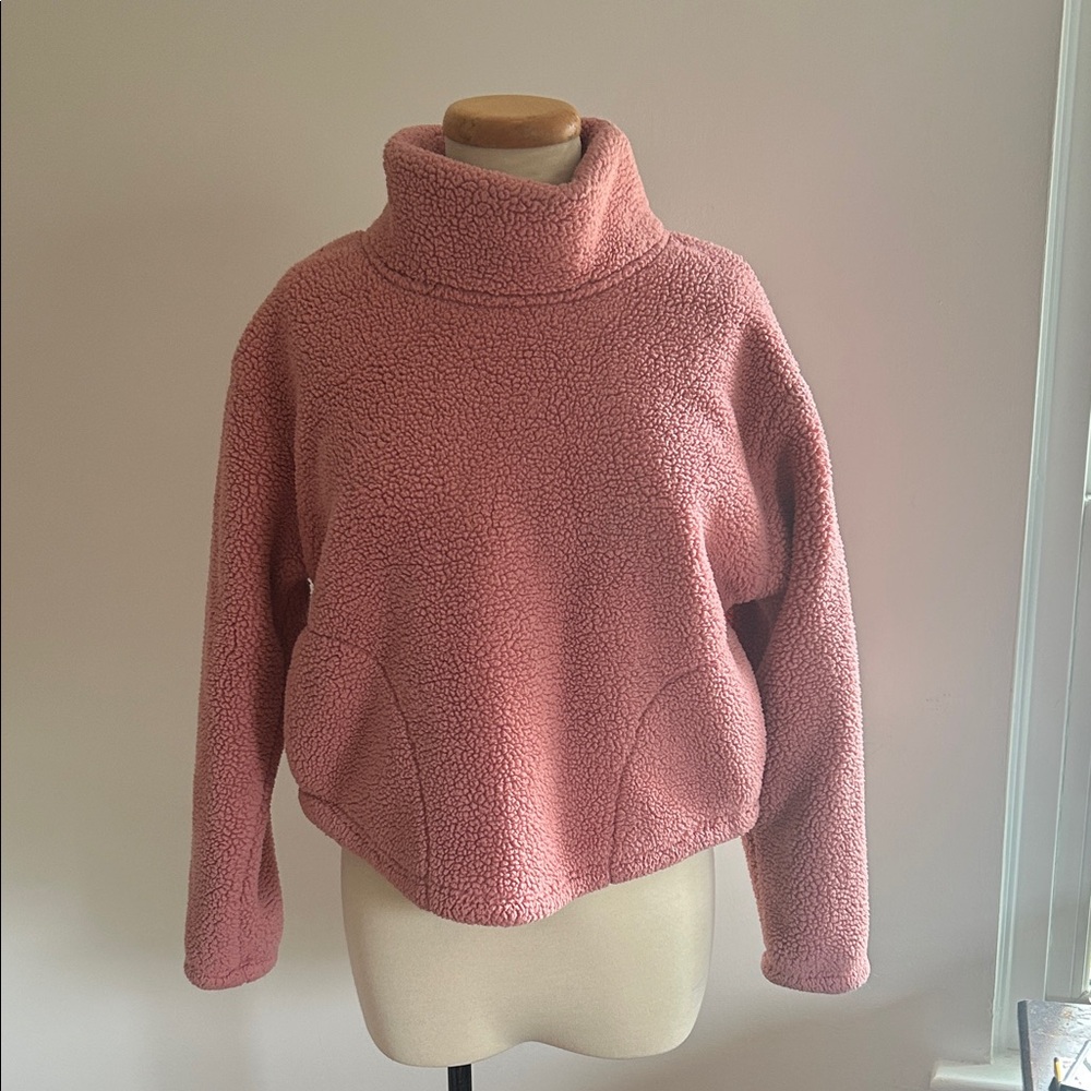 All in Motion Cozy Pink Turtleneck Sweater